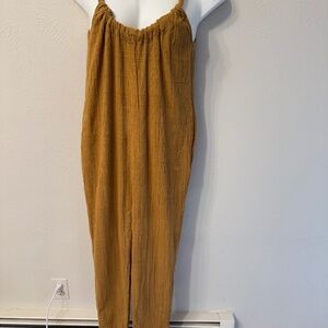 Mara Hoffman size S Organic Cotton Gauzy Overall Jumpsuit Golden